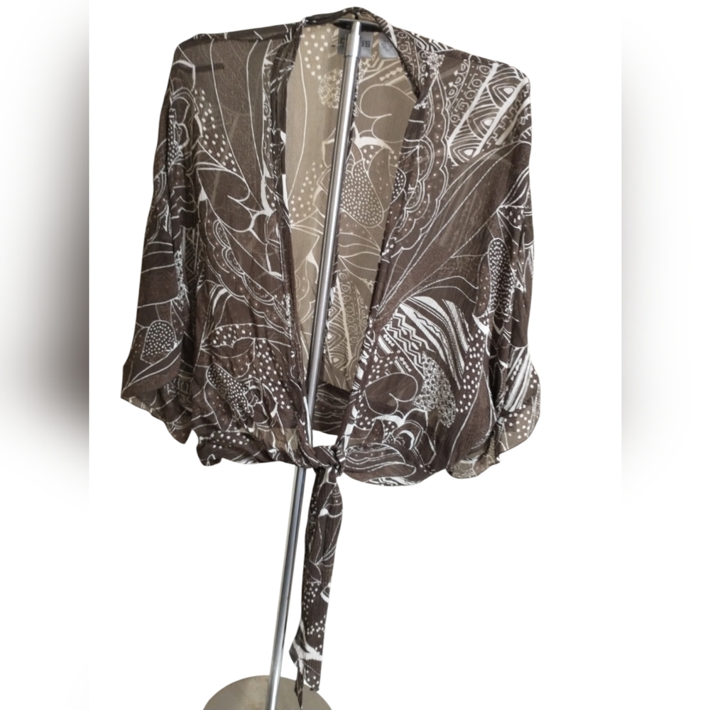 Chico's Brown & White Shrug